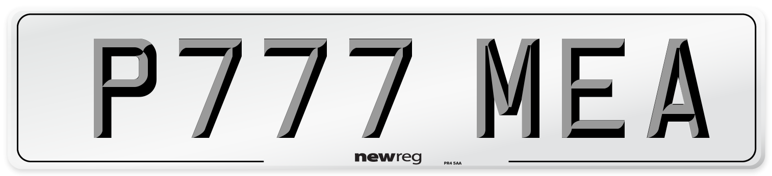 P777 MEA Number Plate from New Reg